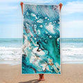 Blue Ocean Acid Melt Print Beach Towel