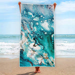 Blue Ocean Acid Melt Print Beach Towel