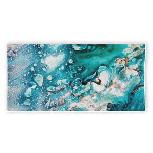 Blue Ocean Acid Melt Print Beach Towel