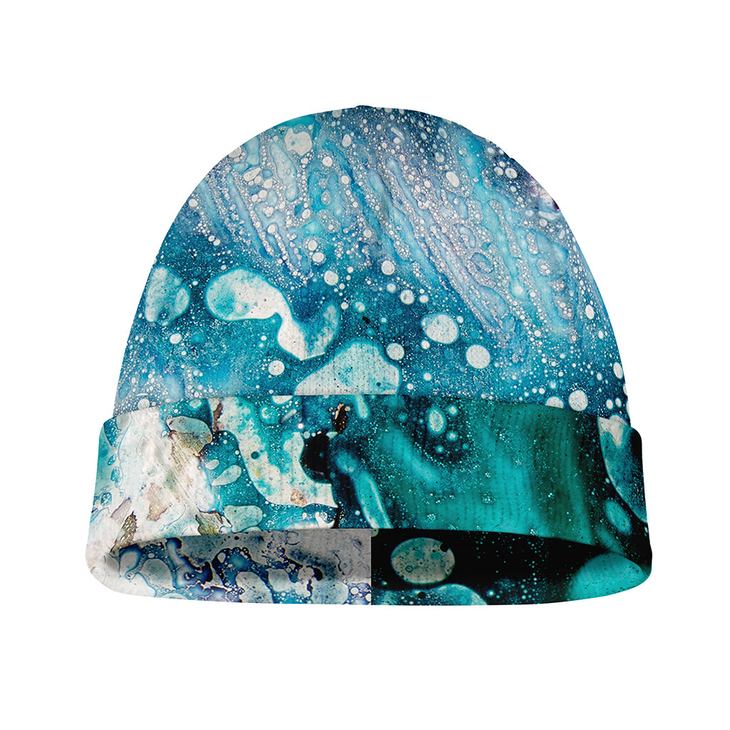 Blue Ocean Acid Melt Print Beanie