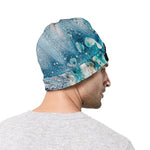 Blue Ocean Acid Melt Print Beanie