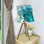 Blue Ocean Acid Melt Print Bell Lamp Shade