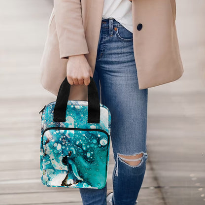 Blue Ocean Acid Melt Print Bible Tote Bag