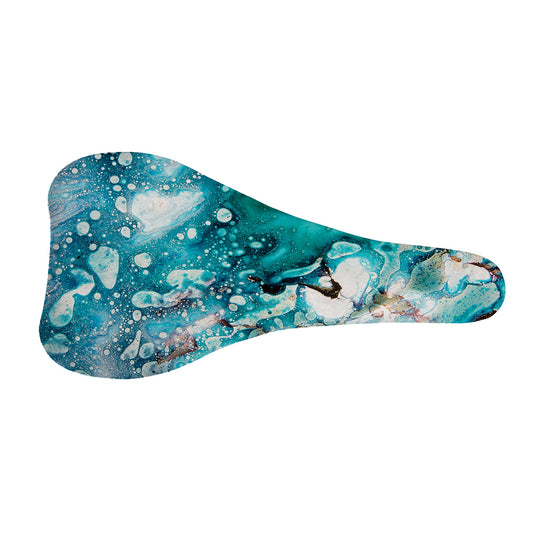 Blue Ocean Acid Melt Print Bicycle Seat Cover
