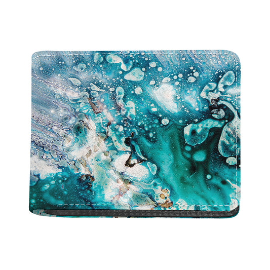 Blue Ocean Acid Melt Print Bifold Wallet