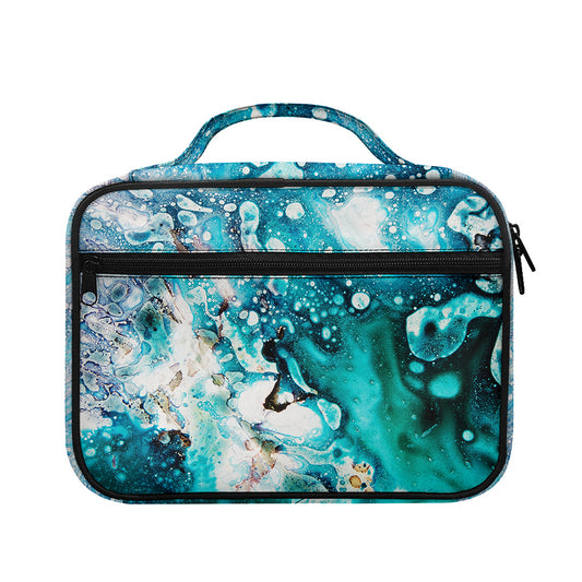 Blue Ocean Acid Melt Print Briefcase Bible Bag