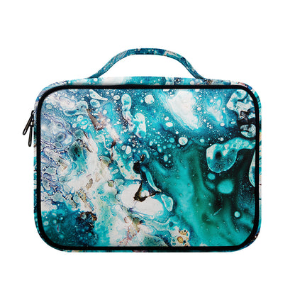 Blue Ocean Acid Melt Print Briefcase Bible Bag