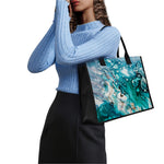 Blue Ocean Acid Melt Print Canvas Tote Bag