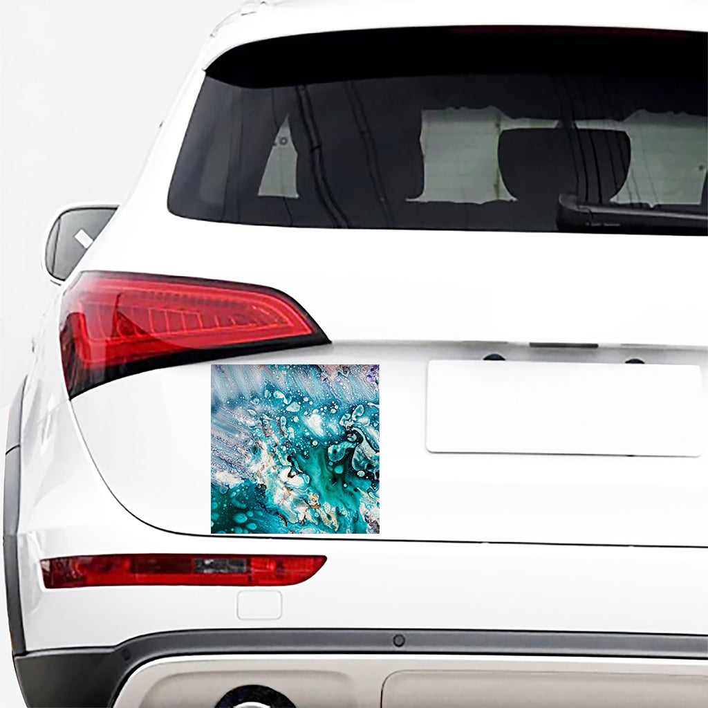 Blue Ocean Acid Melt Print Car Sticker