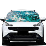 Blue Ocean Acid Melt Print Car Windshield Snow Cover