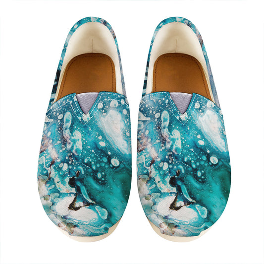 Blue Ocean Acid Melt Print Casual Shoes