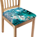 Blue Ocean Acid Melt Print Chair Cushion Cover