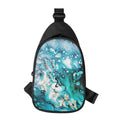 Blue Ocean Acid Melt Print Sling Bag
