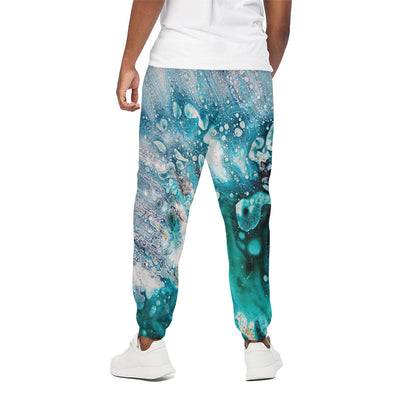 Blue Ocean Acid Melt Print Cotton Pants