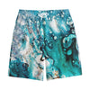 Blue Ocean Acid Melt Print Cotton Shorts