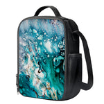 Blue Ocean Acid Melt Print Crossbody Lunch Bag