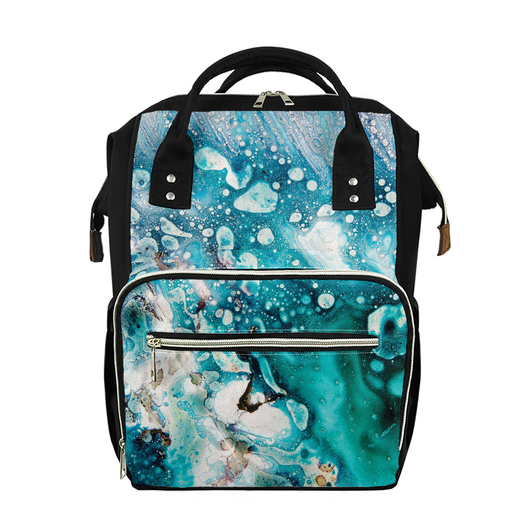 Blue Ocean Acid Melt Print Diaper Bag