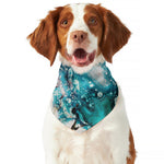 Blue Ocean Acid Melt Print Dog Bandana