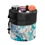 Blue Ocean Acid Melt Print Drawstring Makeup Bag