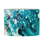 Blue Ocean Acid Melt Print Drum Lamp Shade