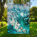 Blue Ocean Acid Melt Print Garden Flag