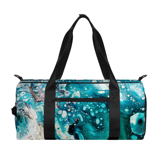 Blue Ocean Acid Melt Print Gym Bag