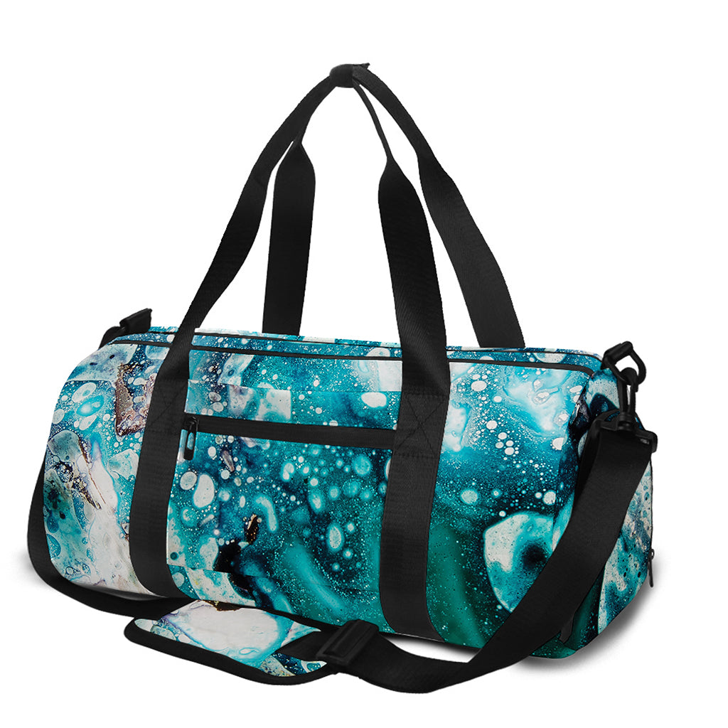 Blue Ocean Acid Melt Print Gym Bag