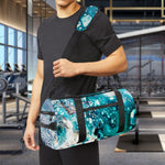 Blue Ocean Acid Melt Print Gym Bag