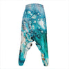 Blue Ocean Acid Melt Print Hammer Pants