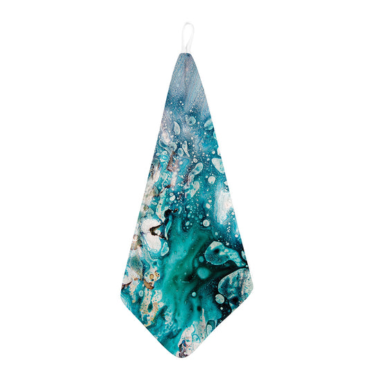 Blue Ocean Acid Melt Print Hand Towel