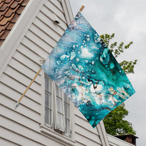 Blue Ocean Acid Melt Print House Flag