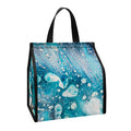 Blue Ocean Acid Melt Print Insulated Lunch Tote