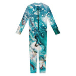 Blue Ocean Acid Melt Print Jumpsuit