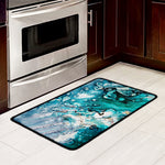 Blue Ocean Acid Melt Print Kitchen Mat