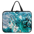 Blue Ocean Acid Melt Print Laptop Sleeve With Handle