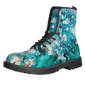 Blue Ocean Acid Melt Print Lace-Up Boots