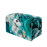 Blue Ocean Acid Melt Print Leather Tissue Box Cover