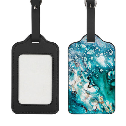 Blue Ocean Acid Melt Print Luggage Tag