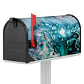 Blue Ocean Acid Melt Print Mailbox Cover