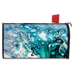 Blue Ocean Acid Melt Print Mailbox Cover