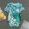 Blue Ocean Acid Melt Print Men's Bodysuit