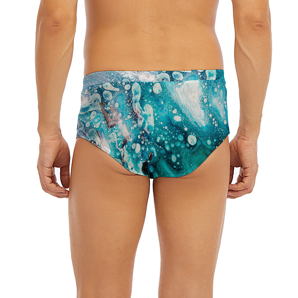 Blue Ocean Acid Melt Print Men's Briefs