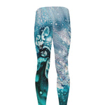 Blue Ocean Acid Melt Print Men's leggings