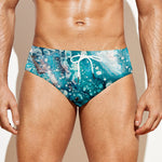 Blue Ocean Acid Melt Print Men's Swim Briefs