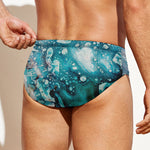 Blue Ocean Acid Melt Print Men's Swim Briefs