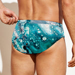 Blue Ocean Acid Melt Print Men's Swim Briefs
