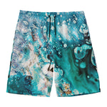 Blue Ocean Acid Melt Print Men's Swim Trunks