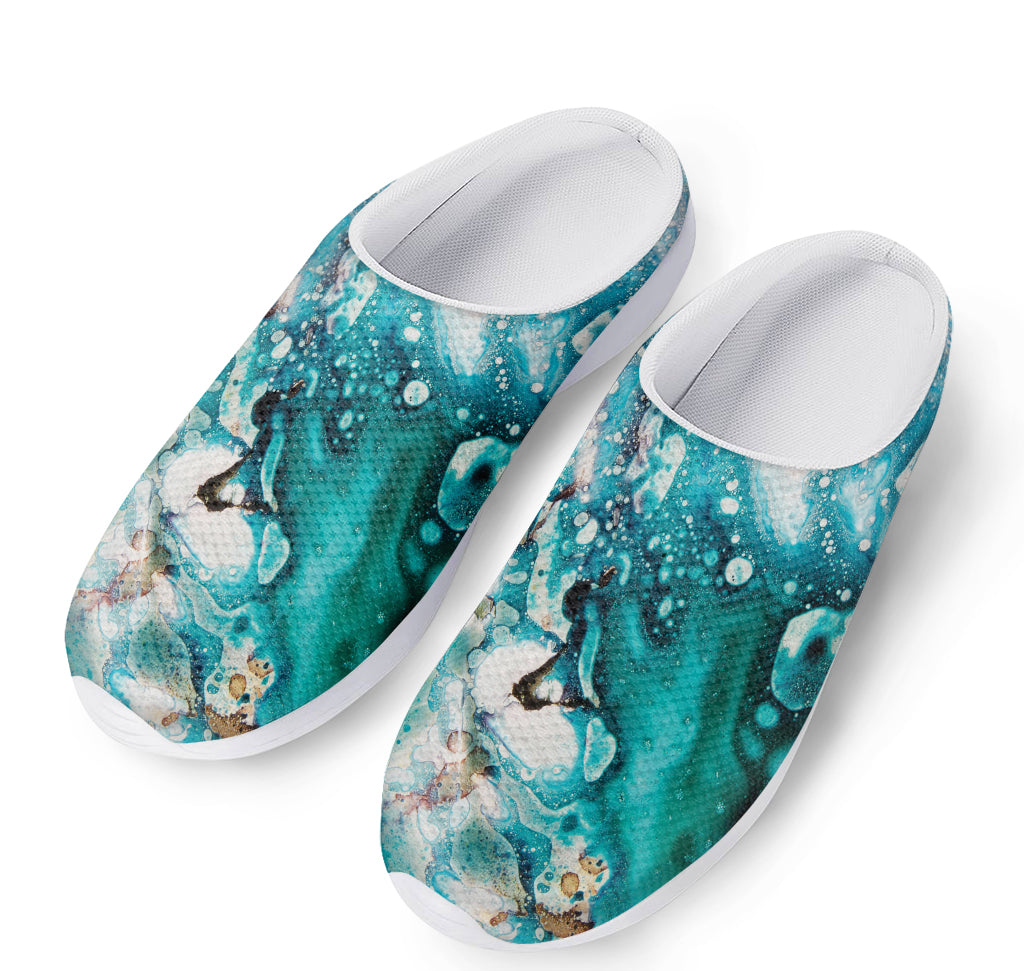 Blue Ocean Acid Melt Print Mesh Casual Shoes