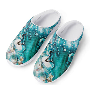 Blue Ocean Acid Melt Print Mesh Casual Shoes