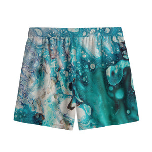 Blue Ocean Acid Melt Print Mesh Shorts